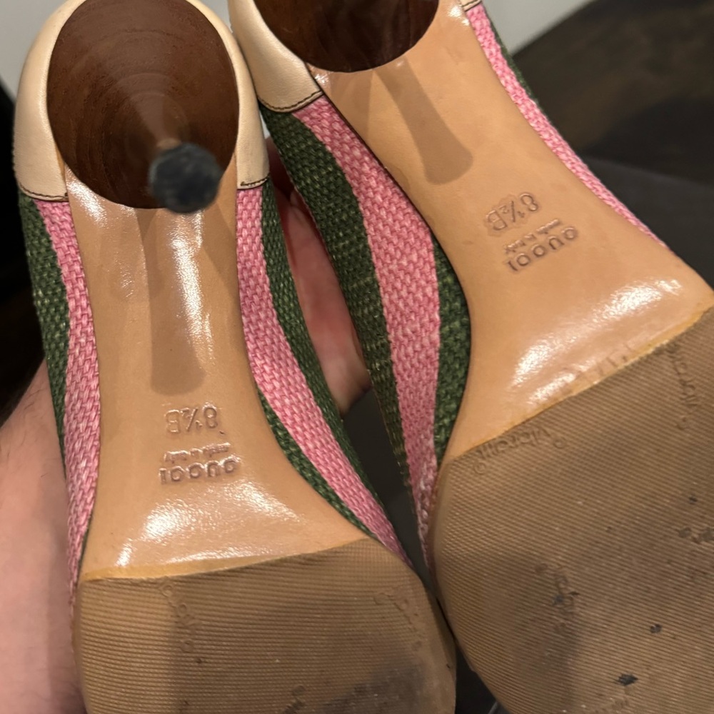Gucci Tom Ford Era Bamboo and Raffia Heels Horsebit - Picture 8 of 10
